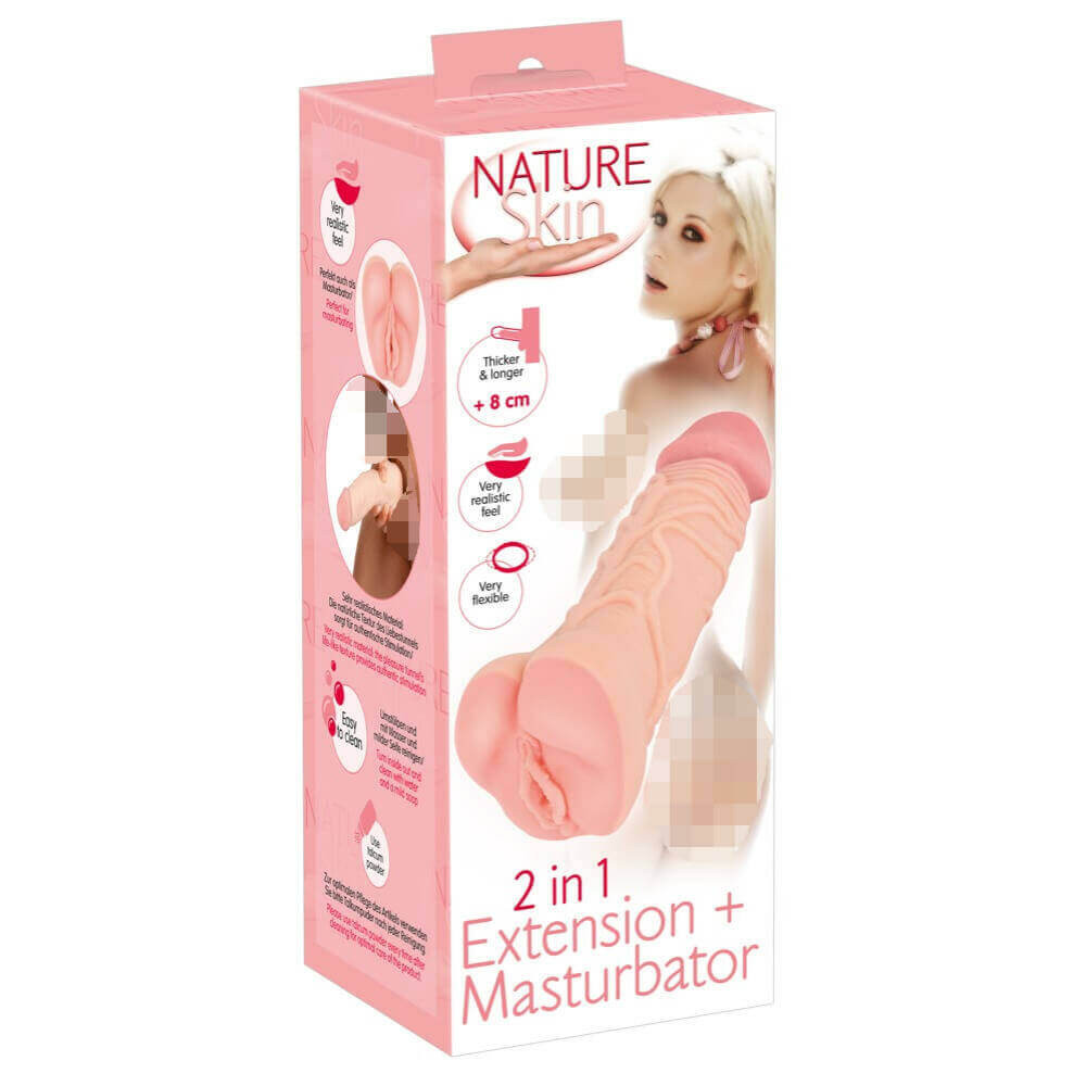 Nature Skin - 2u1 umjetna vagina i omotač penisa - Slika 2