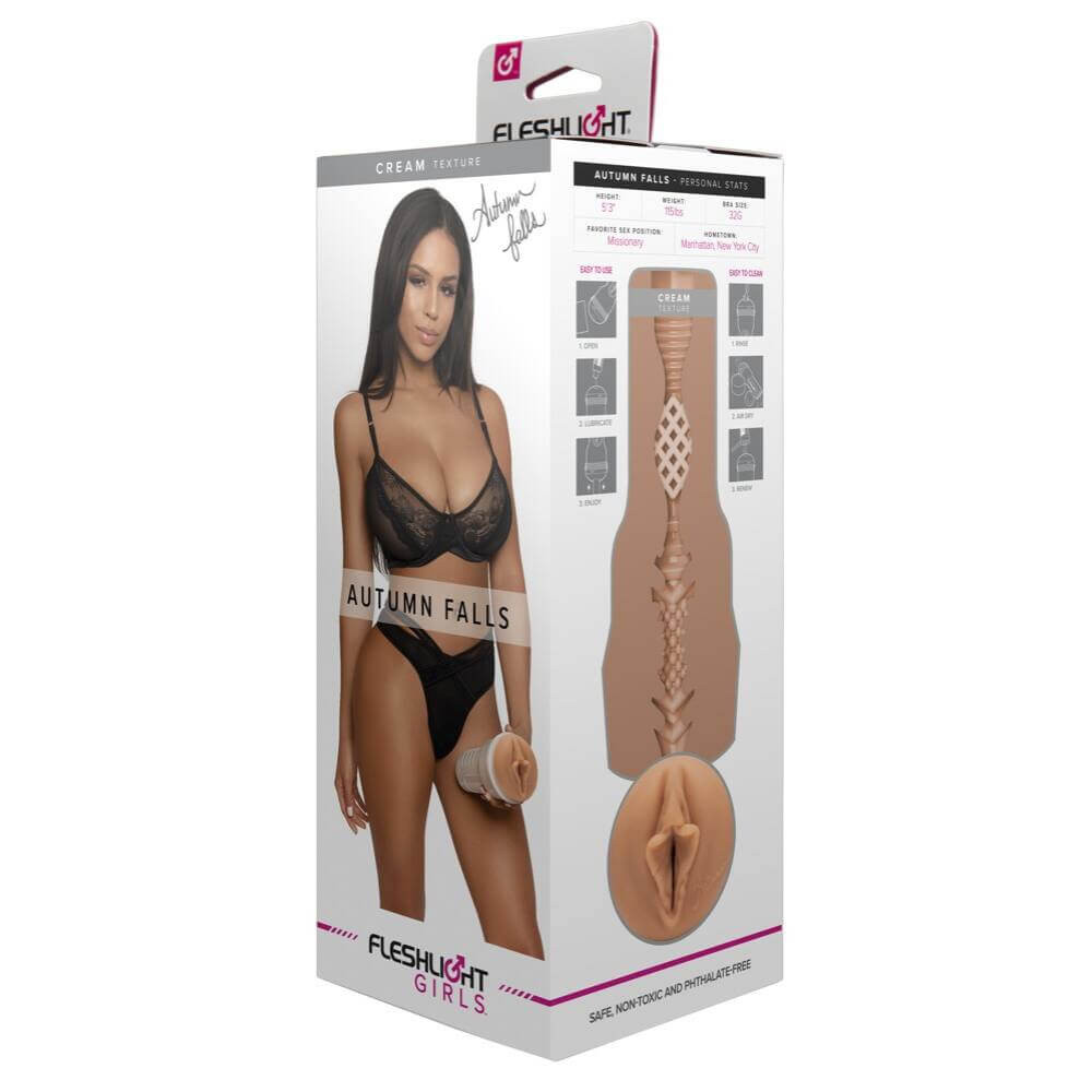 Fleshlight Autumn Falls krema - realistična vagina - Slika 2