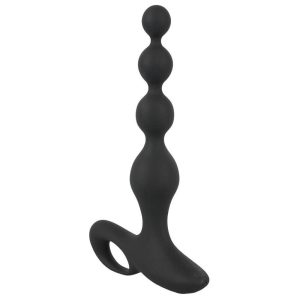 Black Velvet - vodootporan analni vibrator s kuglicama na baterije