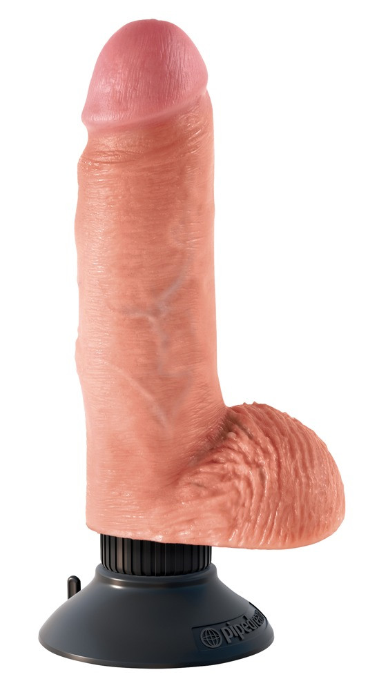 King Cock 7 savitljivi, testikularni, vakuumski vibrator (18 cm) - Slika 2