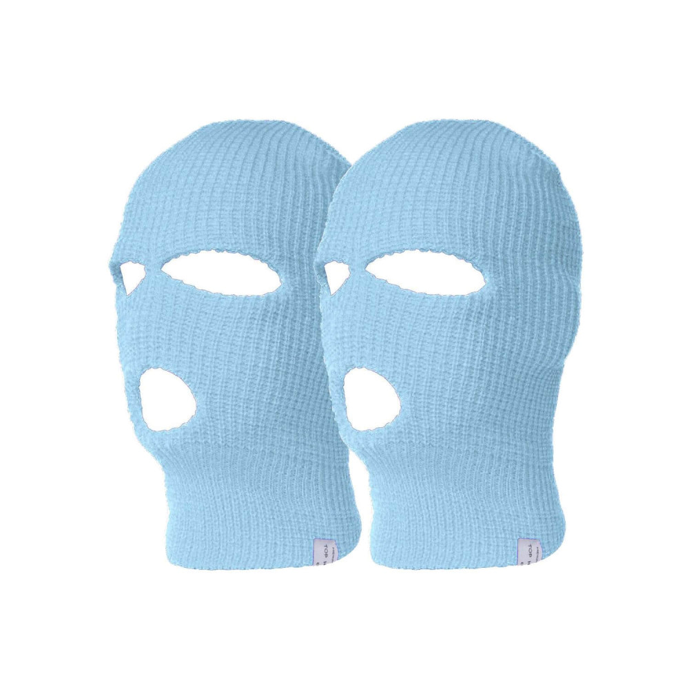 Balaclava - pletena maska sa 3 rupe (plava)