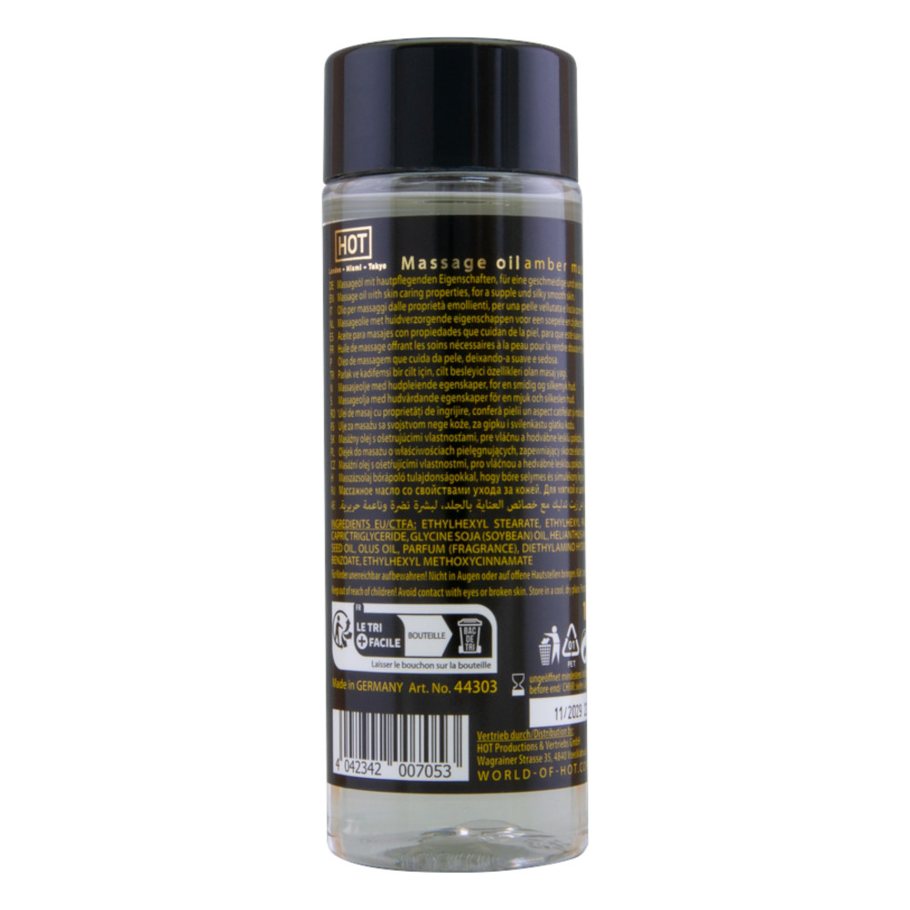 HOT ulje za masažu za njegu kože - jantarni mošus (100 ml)