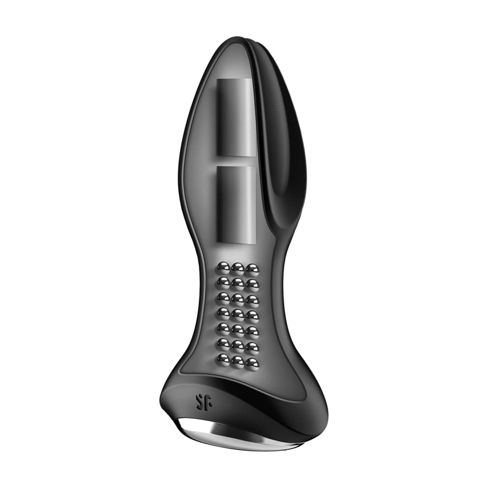Satisfyer Rotator Plug 2 - analni vibrator s kuglicama na baterije crni - Slika 2