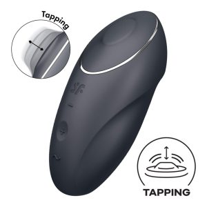 Satisfyer Tap & Climax 1 - 2u1 vibrator i stimulator klitorisa (crni)