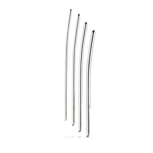 SINNER 175 - zakrivljeni čelični uretralni dilatator Dildo set (4 dijela) - početnici