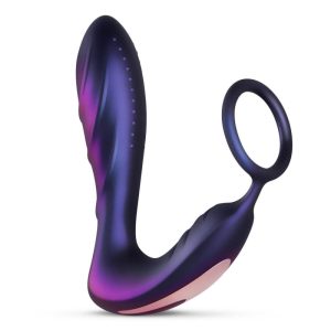 Hueman Black Hole - bežični, radio analni vibrator s prstenom za penis