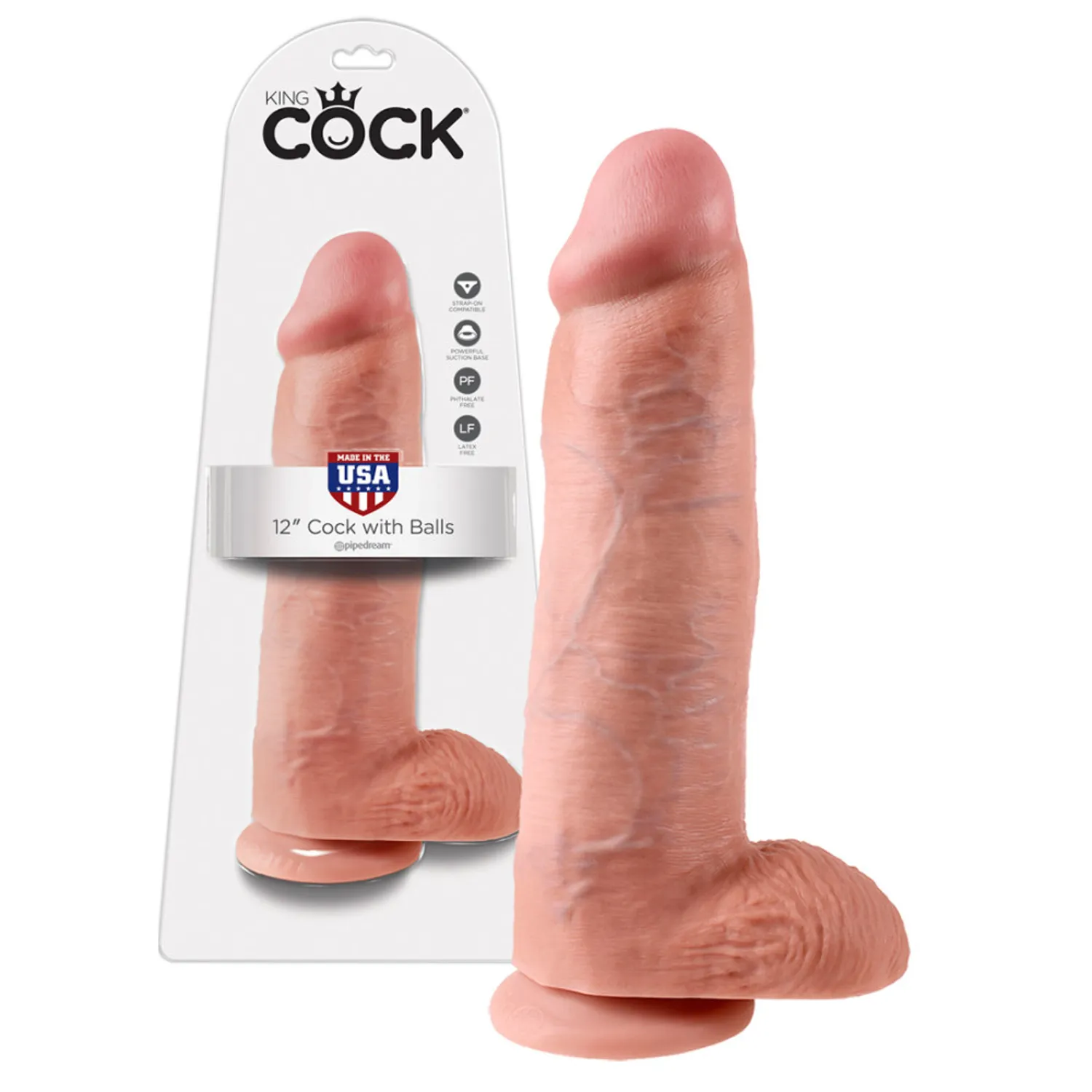 King Cock 12 testisa veliki Dildo (30 cm)