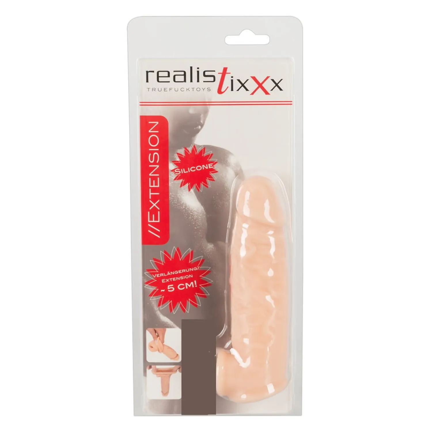 Realistixxx - omotač penisa s prstenom za testise - 16 cm