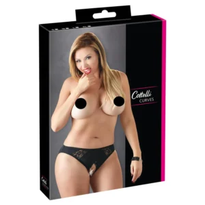 Cottelli Plus Size - otvoreni donji dio od čipke
