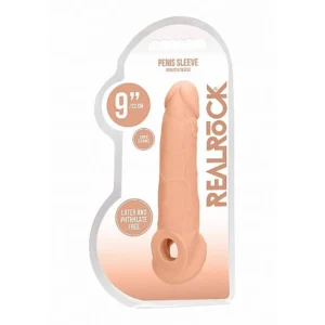 RealRock Penis Sleeve 9 - navlaka za penis (21,5 cm) - prirodna