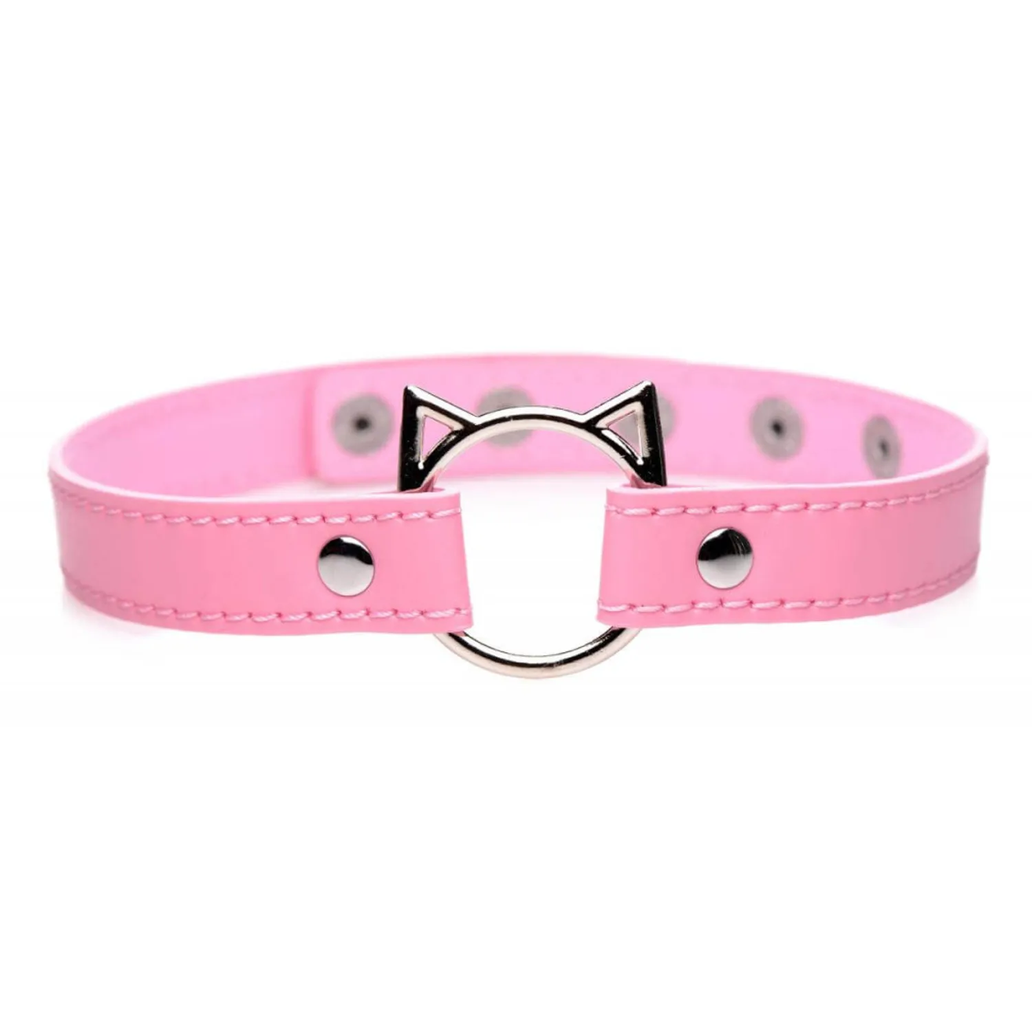 Master Series Kinky Kitty - mačja ogrlica s prstenom za glavu