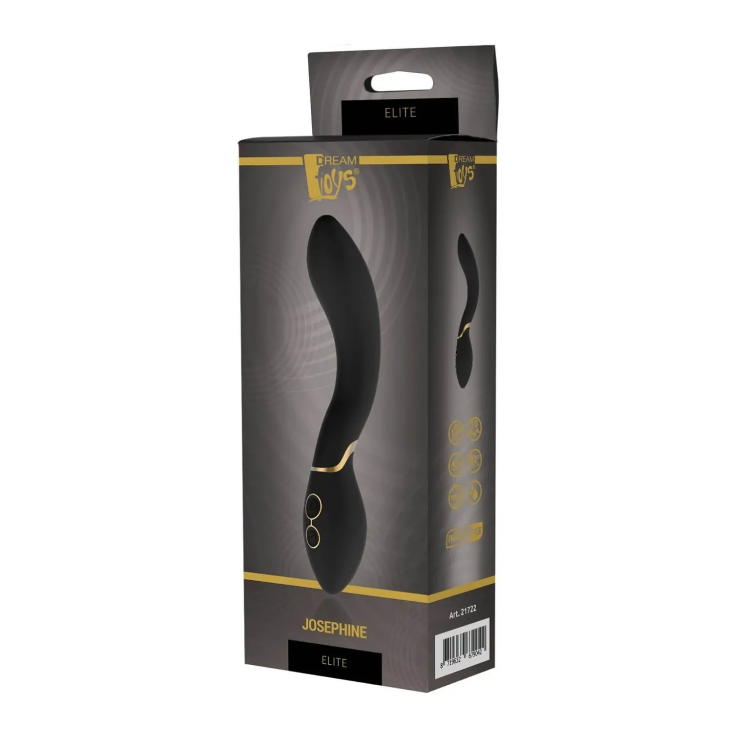 Elite Josephine - vibrator na baterije, G-točka - Slika 2